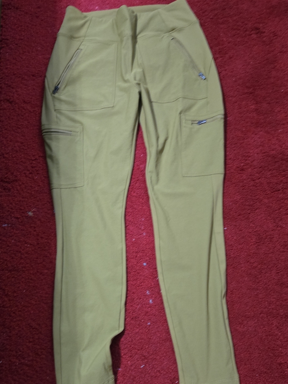Athleta Olive-Toned High-Waist Cargo Leggings